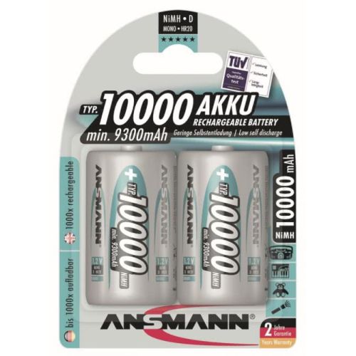 Bild: 1x2 Ansmann NiMH Akku 10000 Mono D 9300 mAh 5030642