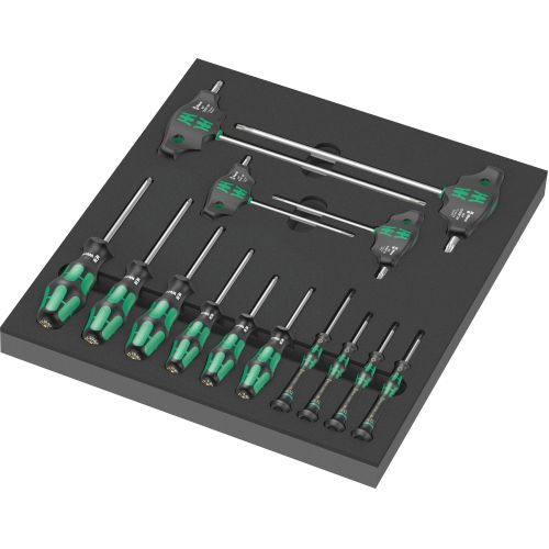 Bild: 9712 Schaumstoffeinlage TORX HF Schraubendreher Set 1, 14?teilig (schwarz/grau, 