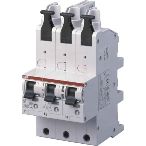 Bild: ABB S751/3-E63 SLS-Schalter, E 63A, 3polig, Sammelschiene