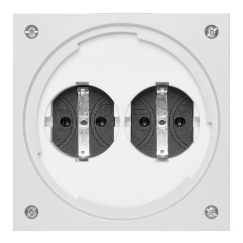 Bild: ABL 1632760 Flächenbündige SCHUKO 2fach Einbausteckdose,4 x M20, IP67, grau