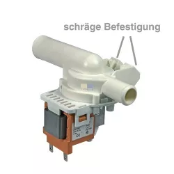 Ablaufpumpe wie Whirlpool 481936018217 Mainox mit Pumpenkopf für Waschmaschine