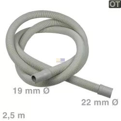 Ablaufschlauch Beko 2803800500 19/22mmØ 2,5m für Waschmaschine