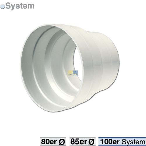 Bild: Adapter 80/100erØ für Abluftschlauch Rohr Belüftungstechnik Trockner