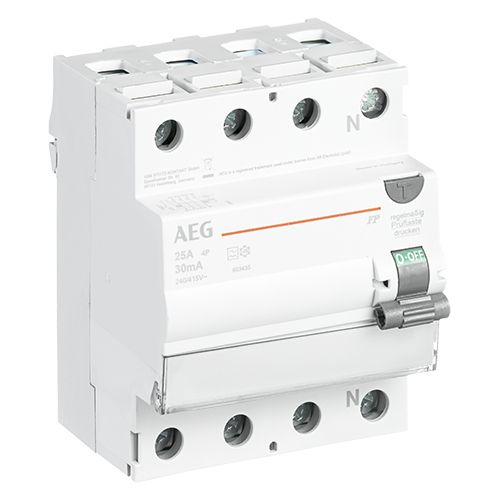 Bild: AEG FI-Schutzschalter 4P Typ A 40A, 30mA, 4TE (4TQA603408R0000)