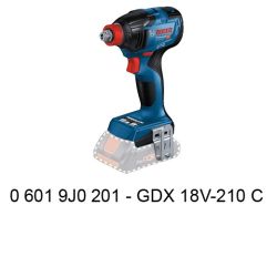 Akku-Schlagschrauber GDX 18V-210 C Professional solo, 18Volt (blau/schwarz, Blue