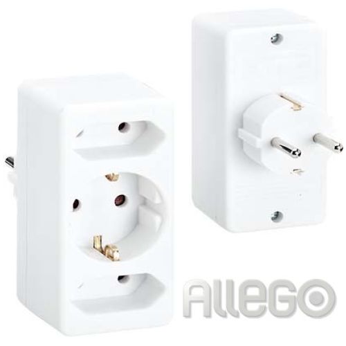 Bild: Bachmann Multistecker 2xEuro 1xCEE7/3,PVC 921.274