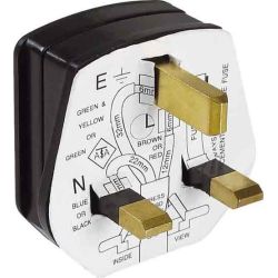 Bachmann Schutzkontakt-Stecker sw, England 910.176