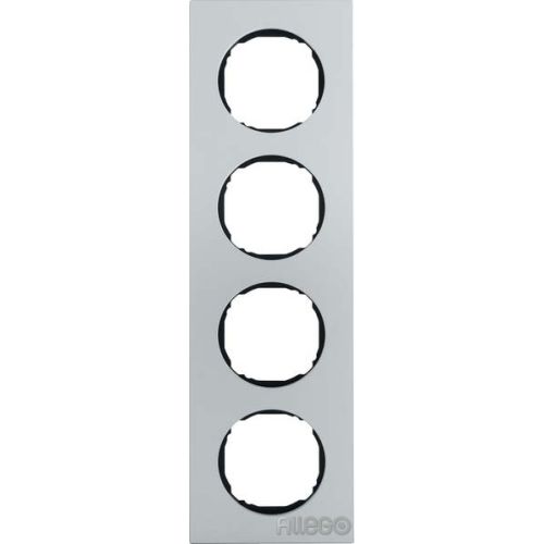 Bild: BERKER 10142674 Rahmen 4fach, flach, R.8, Aluminium