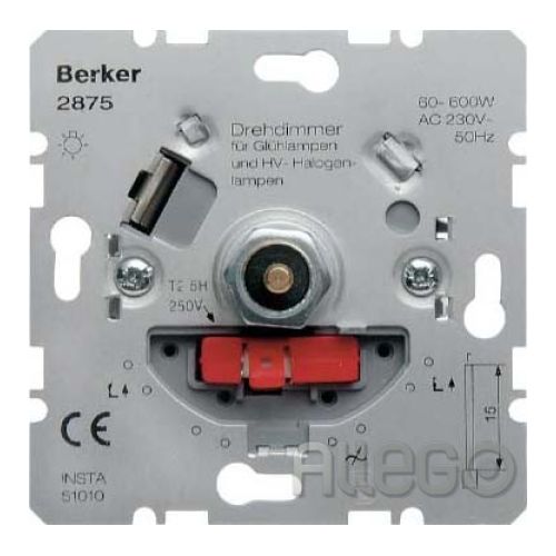 Bild: Berker Drehdimmer 60-600W mit Softrastung 2875