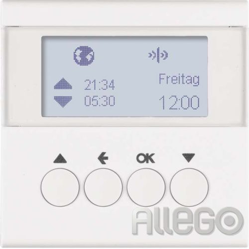 Bild: Berker KNX-Funk Jalousieschaltuhr polarweiß matt 85745188