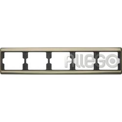 Berker Rahmen 5fach waagerecht Arsys 13940001 hellbronze Metall Berker Rahmen 5f