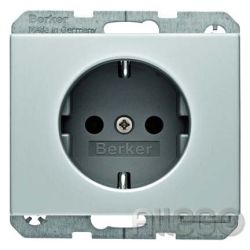 Berker SCHUKO-Steckdose Alu 47157003