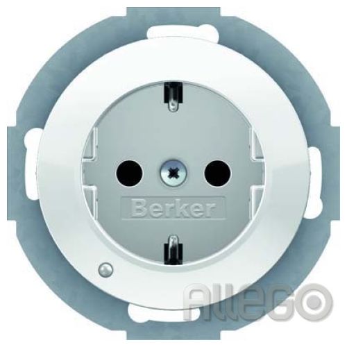 Bild: Berker SCHUKO-Steckdose pows/gl LED-Orientierg-lich 41092089