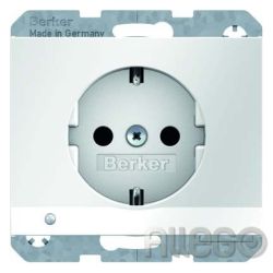 Berker SCHUKO-Steckdose pows/gl LED-Orientierg-lich 41097009