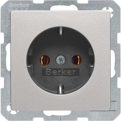 BERKER Steckdose SCHUKO 41436084 Q.1/Q.3 alu samt lackiert