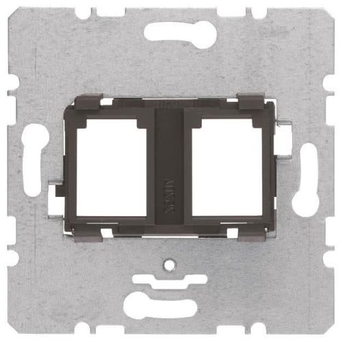 Bild: Berker Tragplatte 2-fach f. Modul-Einsätze sw 454202