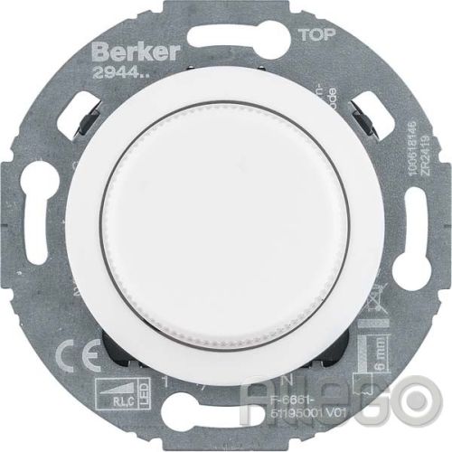 Bild: Berker Uni-Drehdimmer Z.-st.(LED) 1930/Glas, pw. 294410