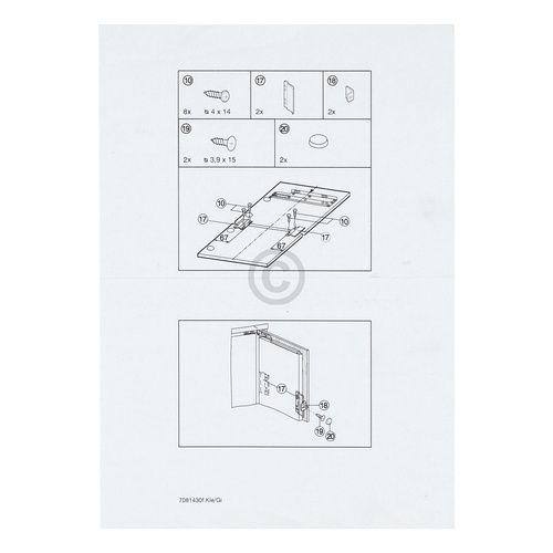 Bild: BEUTEL M.ZUBEHOER F.GETEILTE TUEREN Liebherr 9086398