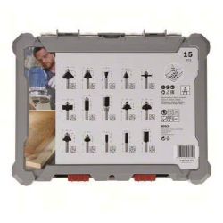 Bosch 15 tlg Mixed Fräser Set 6mm Schaft