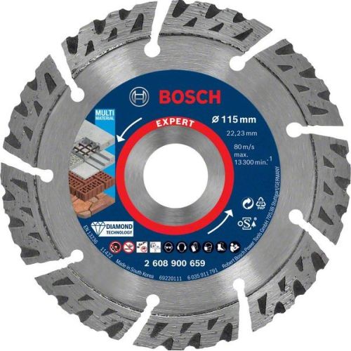 Bild: BOSCH 2608900659 EXPERT Multi Material Diamant Trennscheibe 115x22.23x2.2x12