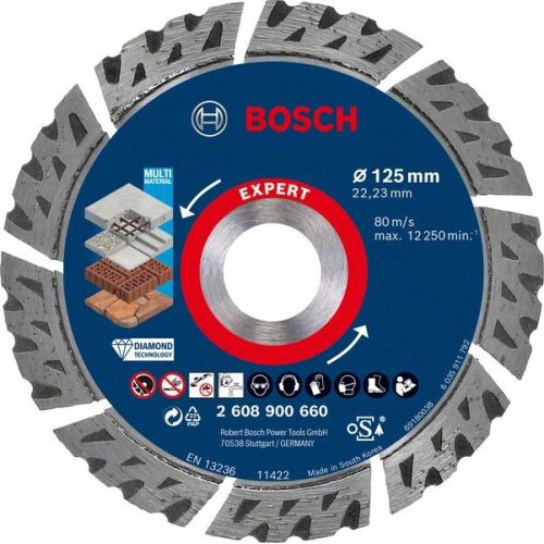 Bild: BOSCH 2608900660 EXPERT Multi Material Diamant Trennscheibe 125x22.23x2.2x12