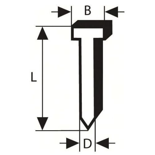 Bild: BOSCH-EW 2608200505 Tackerklammer Holz Ø1,6x50mm