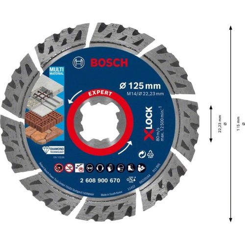 Bild: BOSCH-EW NO DESCRIPTION Diamant-Trennscheibe Ø125mm