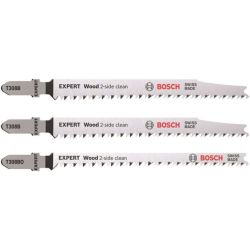 Bosch EXPERT Stichsägeblätter 3Stk Set Wood 2-side clean