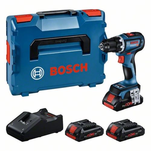 Bild: Bosch GSR 18V-90C Akku-Bohrschrauber mit 3x Akku, Ladegerät, L-Boxx, 0615A5002R 