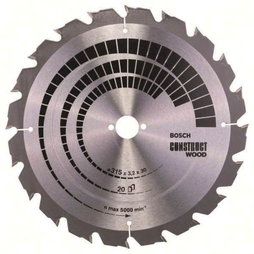 Bild: Bosch Kreissägeblatt Construct Wood 315x30x3,2mm Z20FWF 2 608 640 691