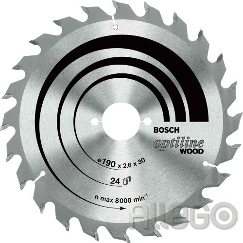 Bild: Bosch Kreissägeblatt Optiline Wood 190x30x2,6mm Z24WZ 2 608 640 615