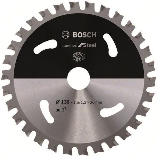 Bild: Bosch Kreissägeblatt Standard for Steel 136 x 1,6/1,2 x 20, 30 Zähne