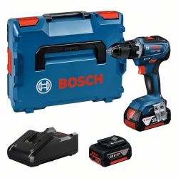 Bosch Professional Akku-Bohrschrauber GSR 18V-55 mit 2x Akku 5,0Ah, L-Boxx