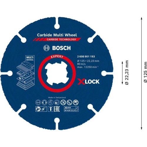 Bild: Bosch Trennscheibe EXPERT X-LOCK Carbide 125x22.23mm