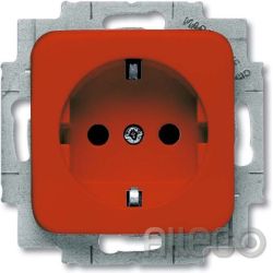 Busch-J. SCHUKO Steckdosen-Einsatz rot RAL3 20 EUCKS-217-101