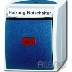 Busch-Jaeger Heiz.Notschalter AP, m.Namensschild 2601/6 SKWNH-53