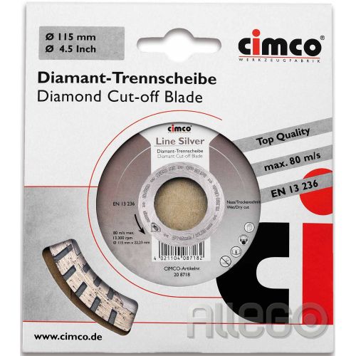 Bild: CIMCO Diamanttrennscheibe D=125mm 20 8710