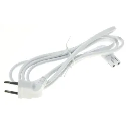 COM Stromkabel für Fernsehen & Telefonie 1,5m Winkelstecker weiß