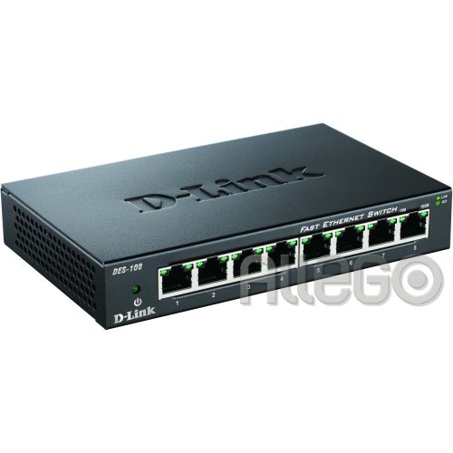 Bild: D-Link 8-Port Switch Layer 2, 10/100Mbit DES-108/E