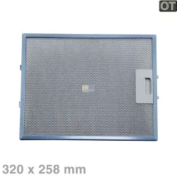 Fettfilter Whirlpool 480122102169 320x258mm Metallfilter für Dunstabzugshaube