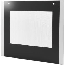 Frontglasscheibe für 60cm Geräte, Farbe:schwarz,Edelstahl 00776116