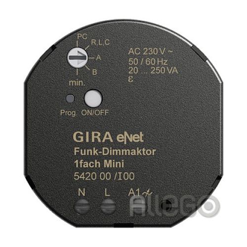 Bild: Gira 542000 Funk Dimmaktor Mini 20 250 VA Gira eNet