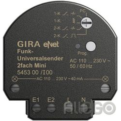 Gira 545300 Funk Universalsender Mini 2fach eNet