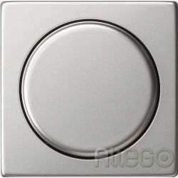 Gira Abdeckung + Knopf f.Dimmer u.Potentiom. System 55 Edelstahl 0650600