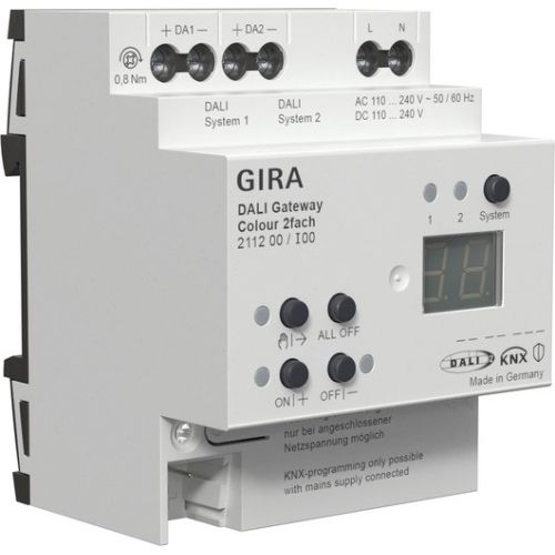 Bild: GIRA DALI Gateway Colour 2f REG 211200 KNX Secure