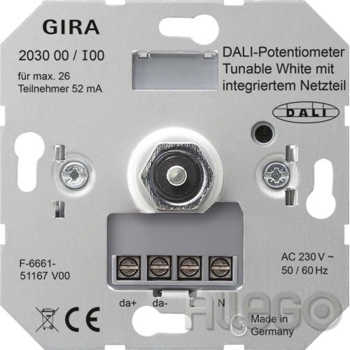 Bild: Gira DALI-Potentiometer Tun.WH Netzt.Einsatz 203000