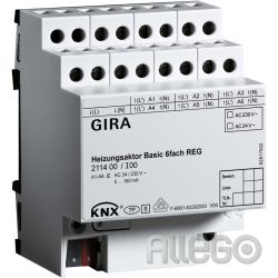 Gira Heizungsaktor 6f basic KNX REG 211400 Gira Heizungsaktor 6f basic KNX REG 2