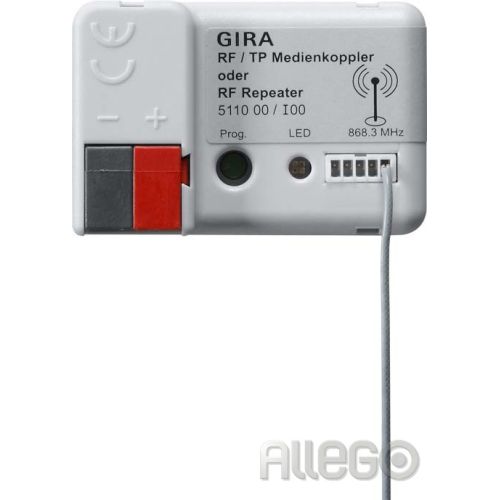 Bild: Gira KNX RF/TP Medienkoppler RF-Repeater 511000