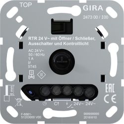 GIRA Raumtemperaturregler 24V Öff./Schließ. 247300