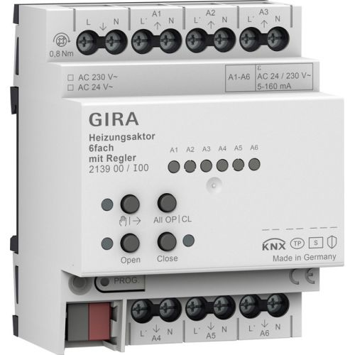 Bild: Gira Regler 213900 Heizungsaktor 6f OneKNX REG